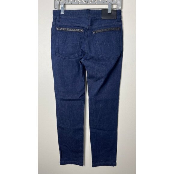 SALVATORE FERRAGAMO DARK NAVY CROPPED DENIM JEANS 28 - Picture 5 of 9